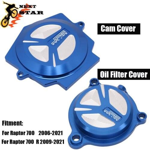 CNC Motorcycle Cam Cover Guard + Oil Filter Cover For Yamaha Raptor 700R YFM700R 06-2021 Raptor 700 YFM700 2009-2021 YFM 700 R