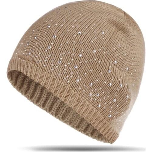 Winter Skullies Beanies Hat Women Solid Color Knitted Hats Female Winter Beanies Caps Soft Keep Warm Hats Ladies Bonnet