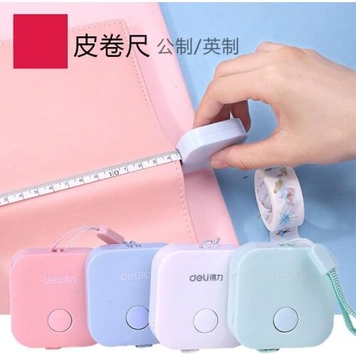 1.5M Small Drawing Tape Dual Side Dividing Retractable Metric Belt Colorful Portable Centimeter Inch w27 Height Ruler
