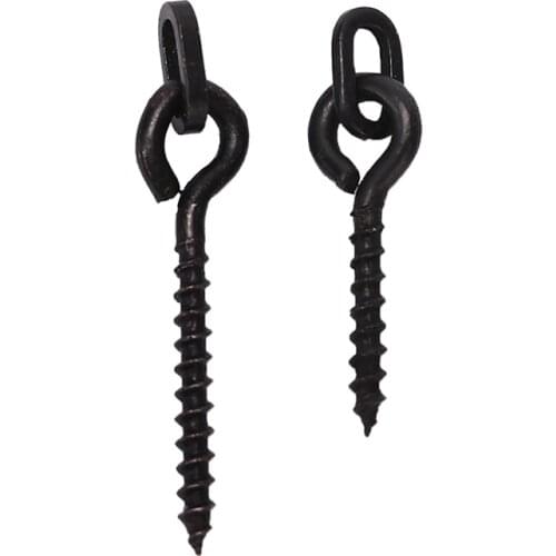 10/20Pcs Screw Peg with Ring Swivel D-Rig Chod Rig Terminal Tackle Bait Holder Screw Carp Fishing Accessories