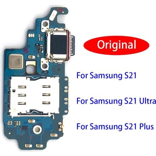 100% Original New USB Charging Port Connector Flex Cable With Microphone Replacement Part For Samsung S21 / S21 Plus / S21 Ultra
