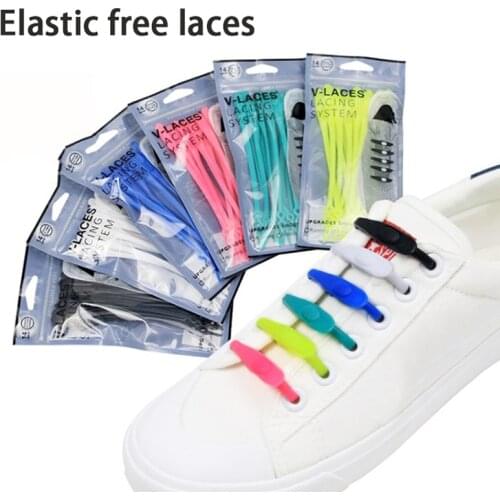 12pcs/pack Silicone Shoelaces Lazy Shoelaces Round Elastic Shoe Laces Special No Tie Rubber For Sneakers Fit Strap