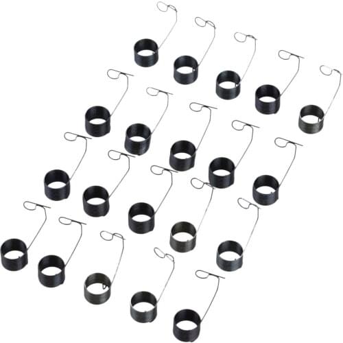 20Pcs Old Household Sewing Machine Thread Tension Clamp Spring Vintage Metal Sewing Accessories Black 10*7mm