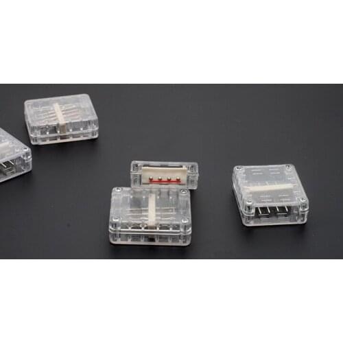 200pcs 4Pins LED Light Flat 4-wire Intermediate Joint Connector