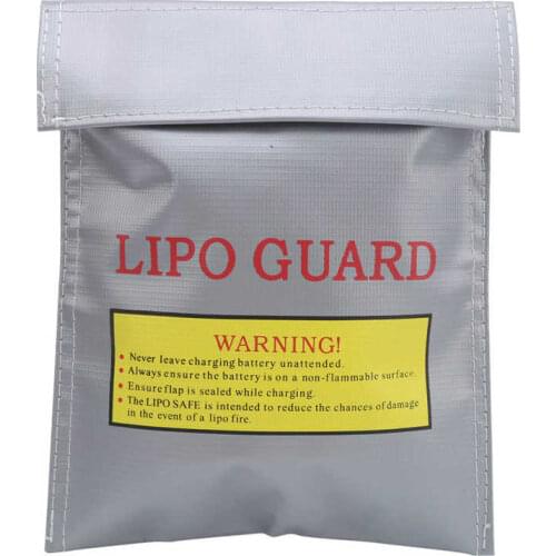 225x185mm Lipo Battery Bag Silicone Fiberglass Cloth Lipo Battery Storage Fireproof and Explosion-proof Safe Storage