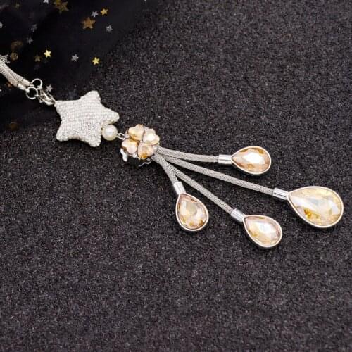 Car Crystal Ball Pendant Cross-border Diamond-encrusted Car Rearview Mirror Full of Diamond Decoration Ornaments