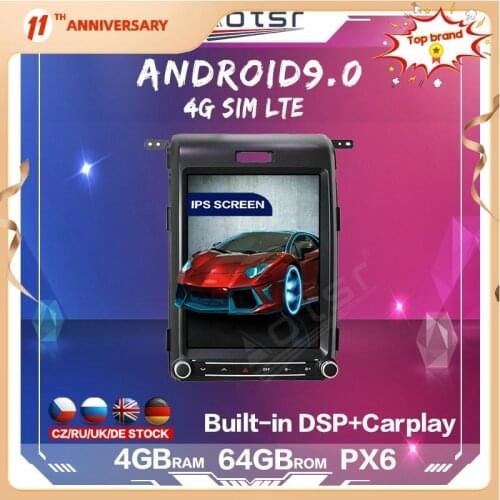 Car Radio Player for Ford F150 Raptor 2008+ Tesla PX6 Android 9 Auto GPS Navigation 64GB Multimedia Headunit DSP Carplay 4G LTE