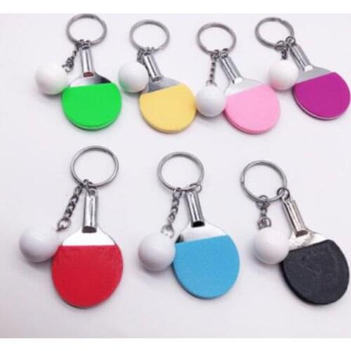 2020 Table Tennis Racket Keychain Bag Pendant Sports Souvenir Ornament Ring Fan Gifts Board Game Toy Car Keyring