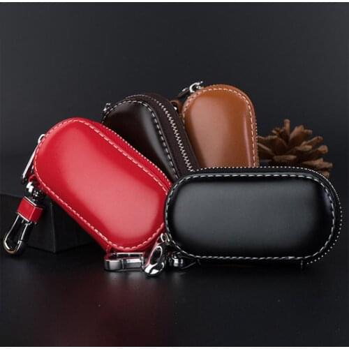 Key Case Multi-function Leather Key Case Car Bag For Faraday Cage Keyless Entry Key Fob Pouch Car RFID Security Accessories