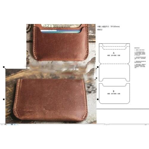 Designer leather craft template card holder samll wallet die cutting knife mould leather hole punches tool set deri el aletleri