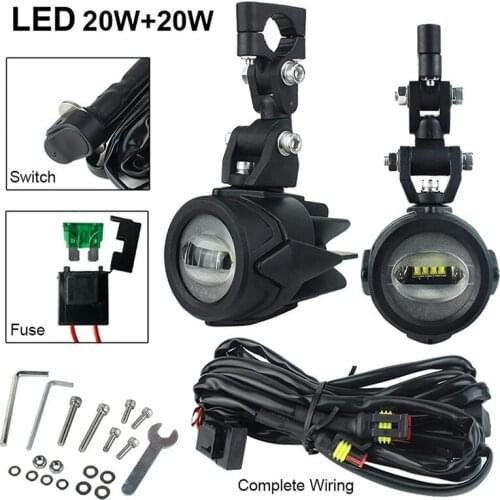Motorcycle Headlights Spotlights Fog Lights 40W 6000K Auxiliary Lights for BMW- R1200GS F800GS F700GS F650 K1600