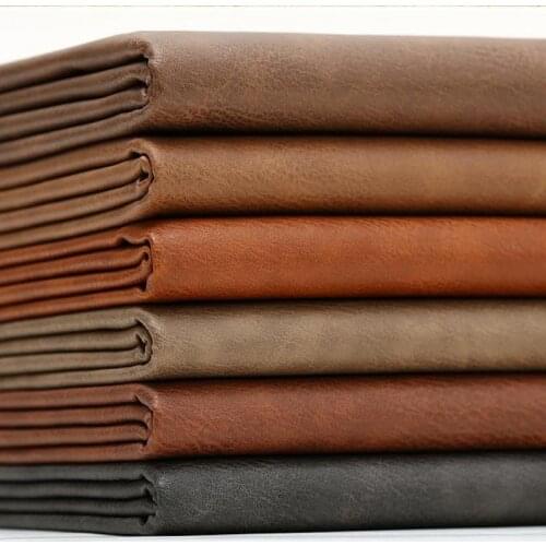1.2mm Thickness Crazy Horse Leatherette Fabric Pu Synthetic For Bags Furniture Auto Upholstery Eco Leather Imitation Material