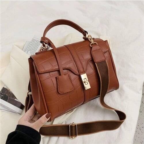 Famous Design Pu Leather Women Crossbody Bags Shopping Street Female Handbags Crocodile Luxury Purse Shoulder Bags