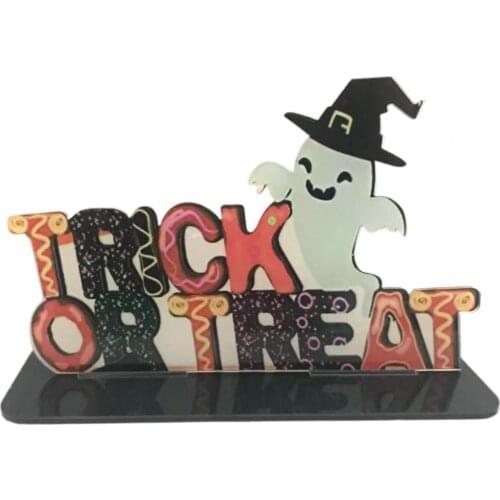Creative Table Decorations Happy Halloween Design Ornamental Acrylic Desktop Sign Ornaments for Home Premium Halloween Sign