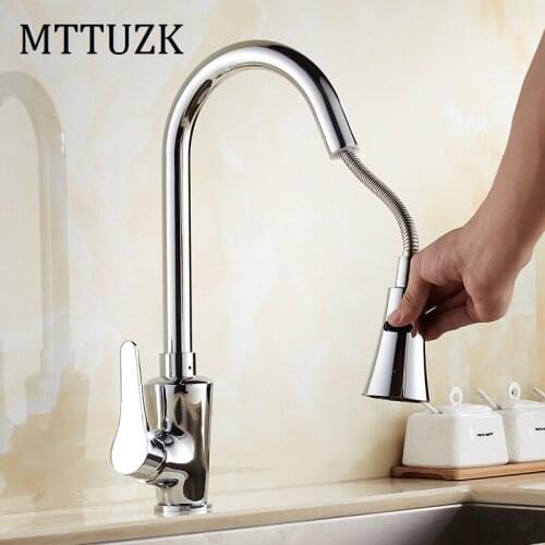 Kitchen Vidric Faucet Promotion New Oil Bubbed Bronze Pull Out Black basin Faucet Hot and Cold Sink Mixer Tap Swivel Spout