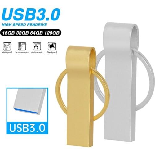 Metal USB 3.0 Flash Drive 64 Gb Thumbdrive 16GB 8GB Pendrive 32gb Flash Memory USB Stick 128gb Pen Drive 64gb Usb Disk on Key