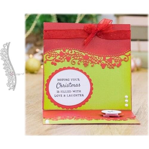 Mmao Crafts Metal Steel Cutting Dies New Berry leaf edge Stencil For DIY Scrapbooking Paper/photo Cards Embossing Dies