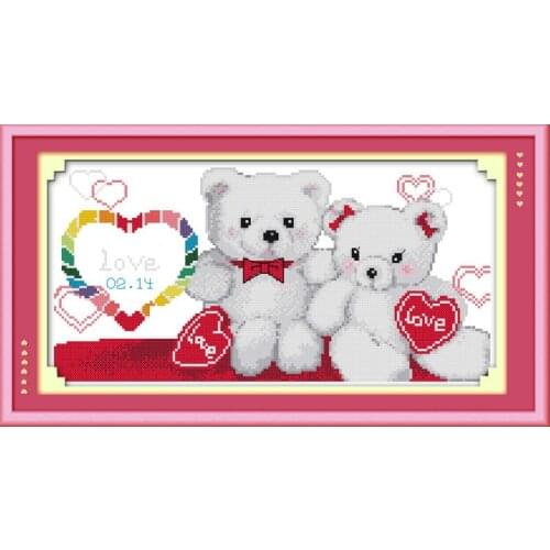 Our love cross stitch kit cartoon 14ct 11ct count print canvas stitching embroidery DIY handmade needlework