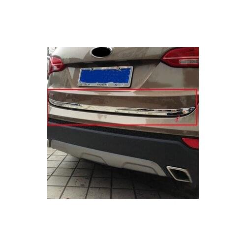 For Hyundai Santa Fe ix45 2013 High quality stainless steel Rear Trunk Lid Cover Trim