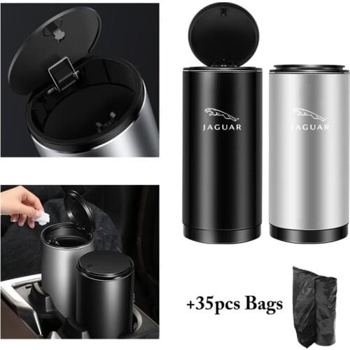 NEW Car Trash Can Organizer Garbage Holder Compression-type trash can for Jaguar XF XE XFL XEL XJL XJ F-PACE Car Accessories