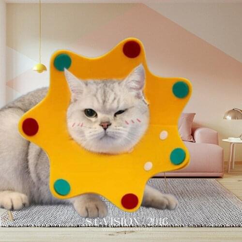 Crown Cat Elizabethan Collar Felt Saliva Towel Headgear Cat Supplies Collar Pet Surgery Anti-licking Shame Circle Pet Supplies