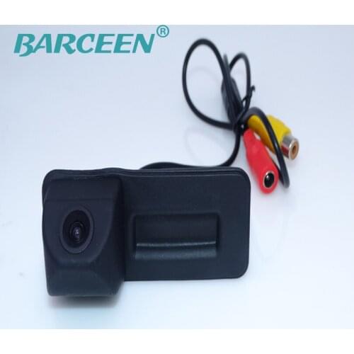 Plastic shell rainproof car rear reversing camera trunk handle camera for Skoda Roomster Fabia Octavia Yeti superb for Audi A1