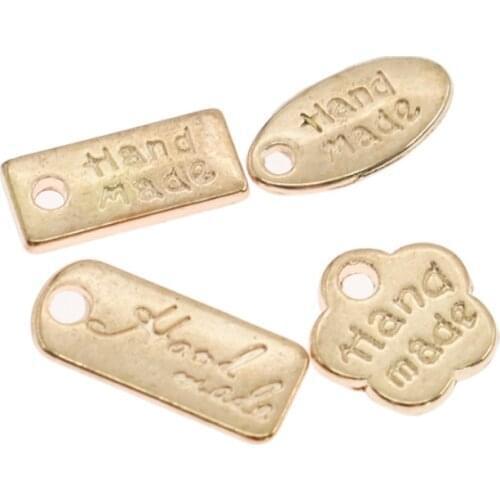 100pcs 4 Color Letter Charms Pendants Handmade Necklace Vintage For Handmade DIY Jewelry Making Accessories Materials