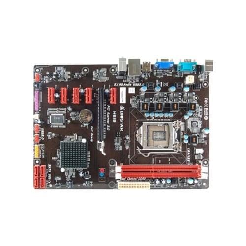 Socket LGA 1155 For BIOSTAR TP61A H61 LGA1155 DDR3 6GPU 6PIC-E mining motherboard Socket LGA 1155 For BIOSTAR TP61A H61 LGA115