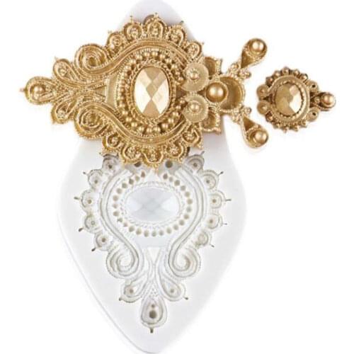 DIY Diamonds Gem Silicone Fondant Molds Vintage Jewelry Cake Decorating Tools Candy Chocolate Gumpaste Moulds