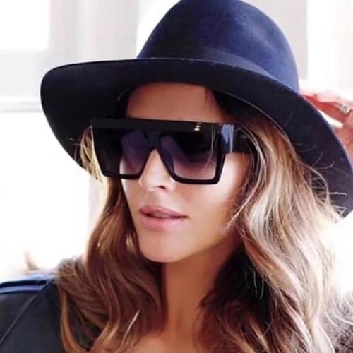 Fashion Oversized Sunglasses Luxury Brand Designer Vintage Women Men Square Sun Glasses UV400 Shades Eyewear Oculos de sol