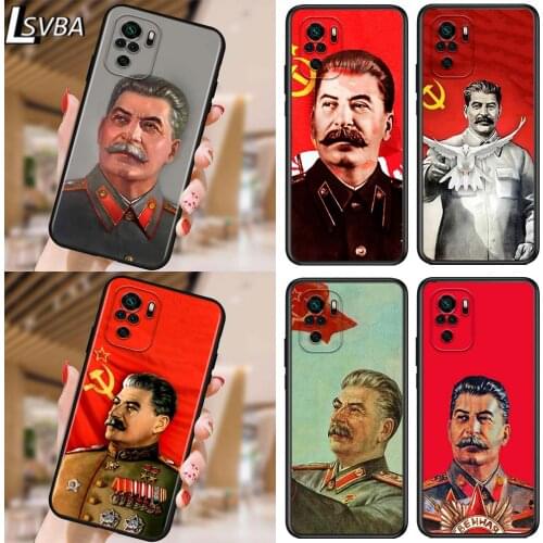 Stalin Soviet Union for Xiaomi Redmi Note 10 10S 9 9T 9S 9Pro Max 8T 8Pro 8 7 6 5 Pro 5A 4X 4 Soft Black Phone Case