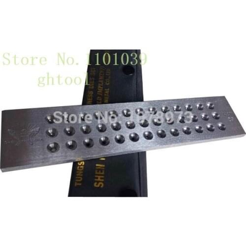 Round Shape 51 Holes Drawplate for Jeweler Supplies Hole Size 0.26-2.8mm Tungsten Carbide Draw Plates ghtool