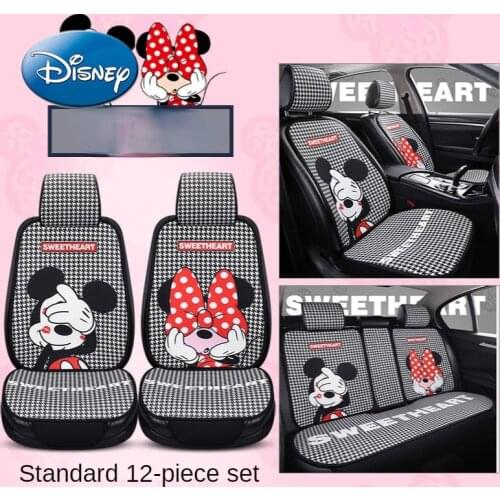 Disney Mickey Mouse Mickey Minnie Car Seat Four Seasons Universal Summer Cooling Pad Car Monolithic
