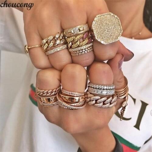 Choucong Brand Cross Promise Ring 925 sterling Silver Pave 384pcs cz Statement Party Wedding Band Rings For Women men Jewelry