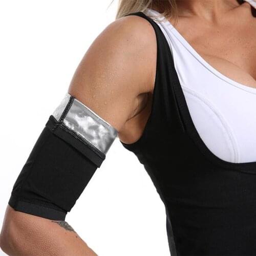 1Pair Body Shaper Arm Trimmers Women Sweat Band Sauna Arm Tops Thermo Workout Vest Fitness Control Arm Cover Trainer Shapewear