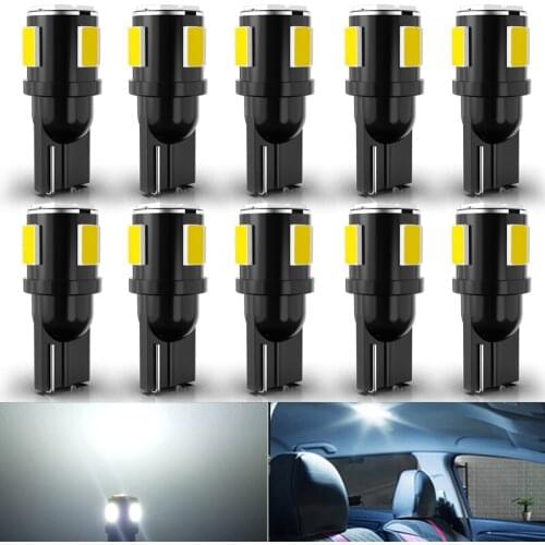 10pcs T10 LED W5W 194 168 5630 SMD Auto Interior Clearance Light For Ford Focus BMW E90 E60 E87 Mercedes W212 W211 Car Lamps 12V