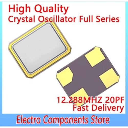 10PCS/LOT Crystal Oscillator Electronic Kit Resonator SMD Quartz Resonator 12.288MHZ 4Pin 3225 3.2X2.5mm 20PF ±10PPM