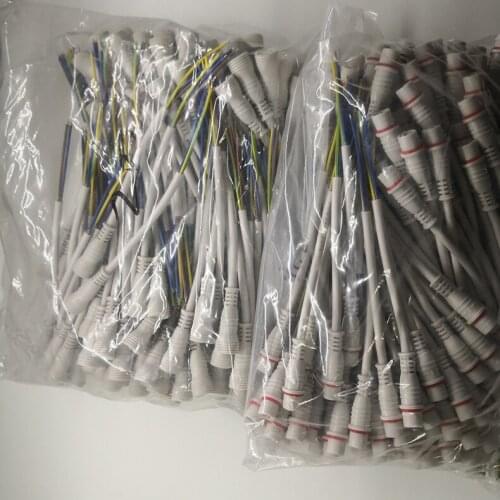 100 pairs 3 Pin connector white wire Male to Female Waterproof Cable for LED Light Strips LED flood light LED Digital Tube
