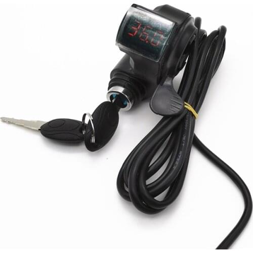 12V-96V Universal Digital Display Dial Steering Handle Electric Door Lock Digital Display Voltage Thumb Shifters Steering Handle
