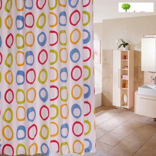 2017 summer new shower curtain thickening waterproof and mildew color circle polyester shower curtain to send hook