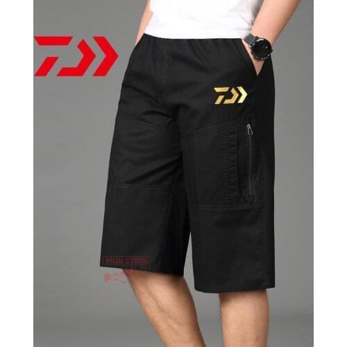 2021 Daiwa Fishing Clothes Summer Elastic Waist Breathable Fishing Shorts for Men Multi-pocket Quick Dry Shorts Fishing Pants