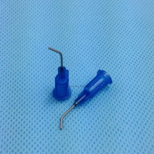 50pk 22gauge 45degree-prebent 1/2-inch Blunt Needle Dispense Tip ,Glue Dispensing Needle