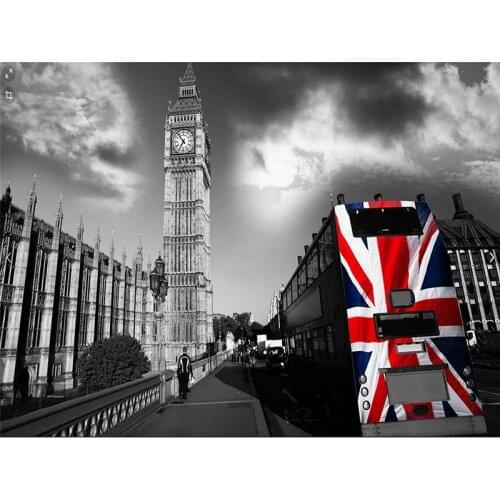 5D DIY Diamond Painting cross stitch Bell tower Needlework Diamond embroidery Icon home decoration Landscape Diamond mosaic