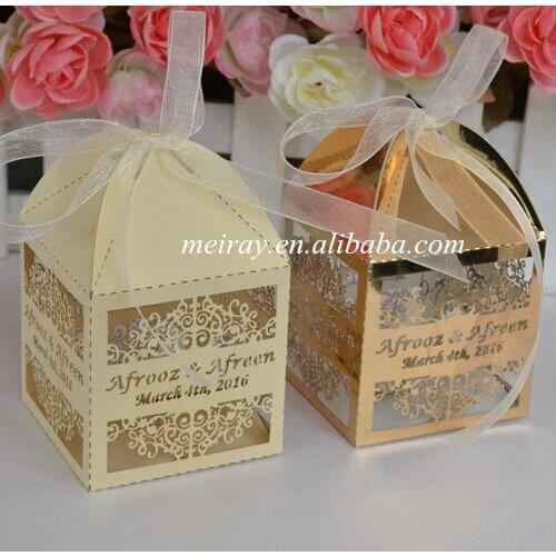 80pcs Laser cut arabic wedding favors wholesale islamic wedding favors, islamic wedding favor box 2016