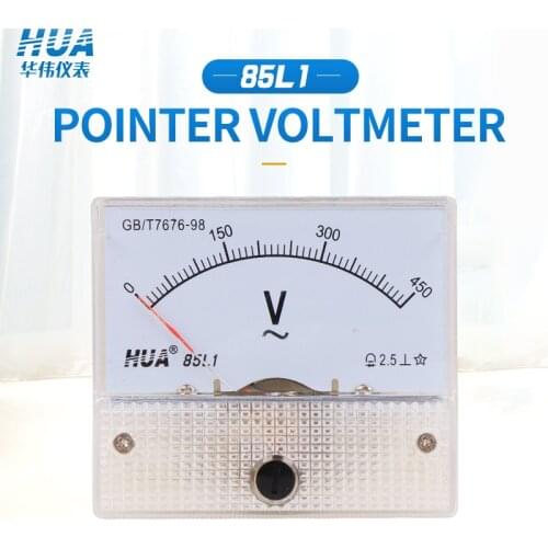 85L1 AC Analog Voltmeter 5V10V15V20V30V50V100V150V200V250V300V400V450V500V600V voltage meter factory direct sales