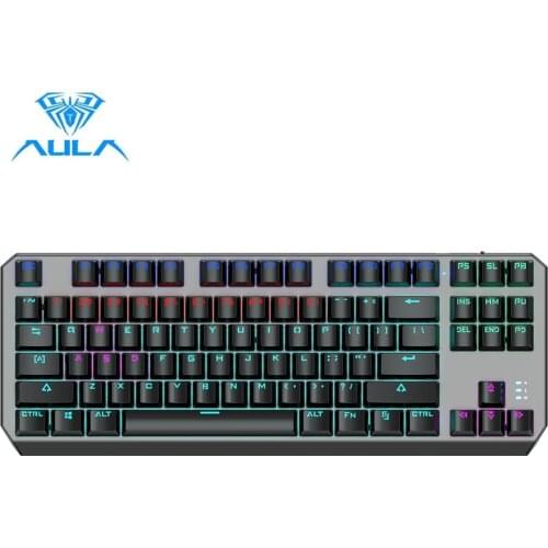 AULA F3087 mechanical keyboard 87-key anti-ghosting metal panel hybrid backlit gaming keyboard laptop gaming USB keyboard