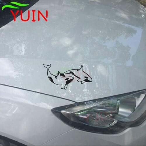 Car Sticker Motorcycle Decals Orcas Killer Whales Creative PVC Window Bbmper Decorative Accessories Waterproof Decal 8*4cm