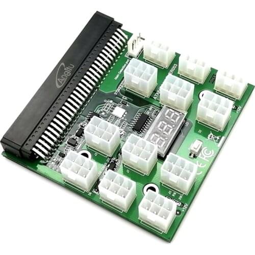 Angitu 6Pin Plugs Breakout Board Power Converter With Power On/Off Switch for Bitcoin Mining