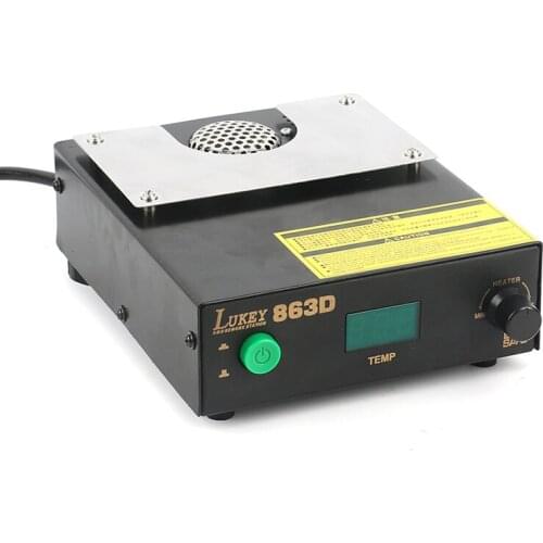 LUKEY 863D Digital BGA Preheating Solder Station BGA Rework Air Gun For PCB Preheat And Desoldering 530W