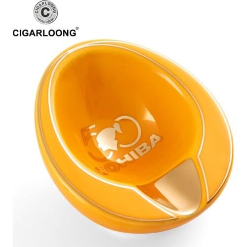 COHIBA Ceramic Cigar Ashtray Large Diameter Smoke Trough Cigar Holder CLG-19KV2